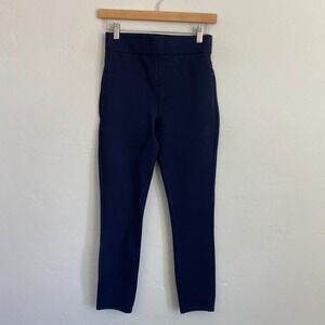 Spanx Ponte Ankle Leggings Pants Women Size Small Navy Blue 20202R